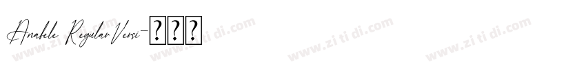 Anabele RegularVersi字体转换